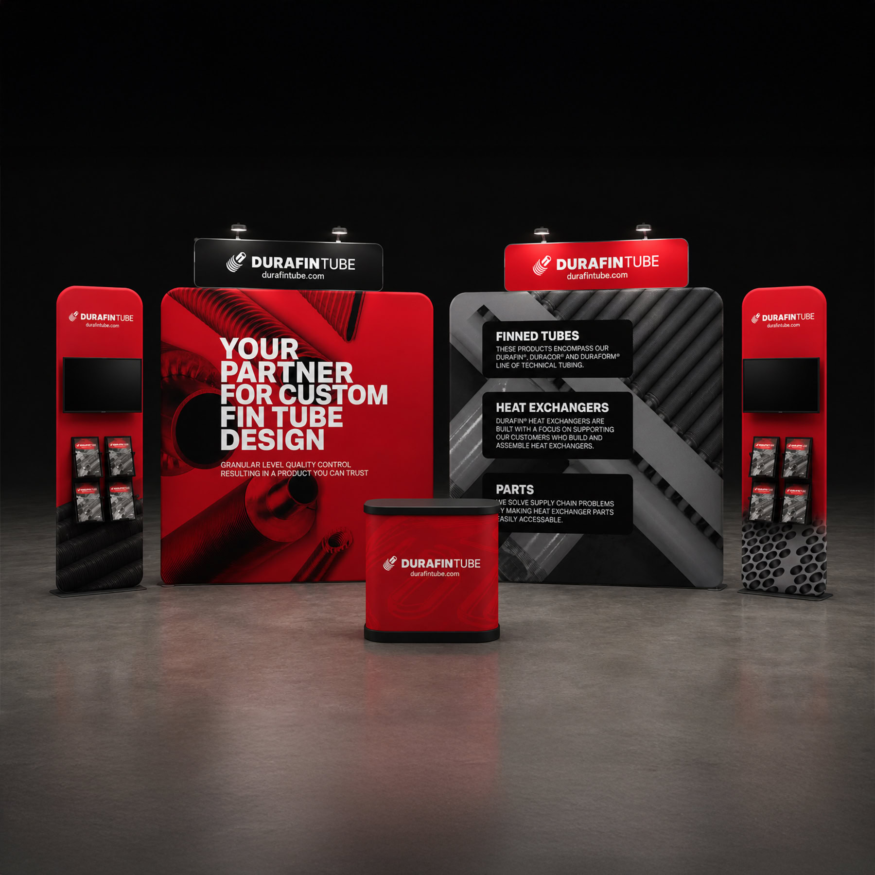 Durafin Tube trade show booth design